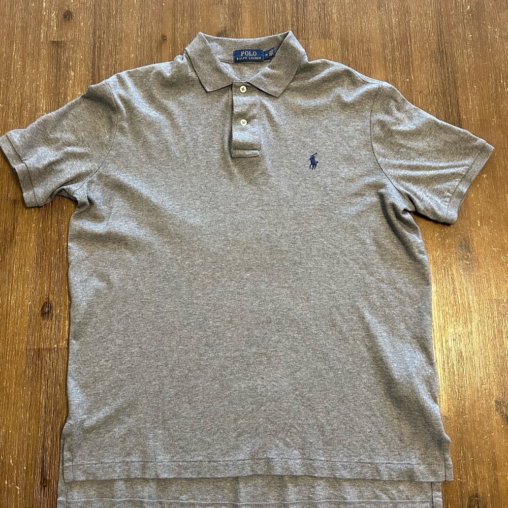 RALPH LAUREN - polo shirt grey (medium)